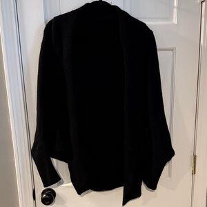 Women's Black Open-Front Sweater